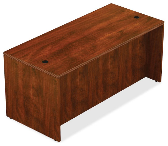 Lorell Desk, Top, Reeded Edge, Cherry Laminate Contemporary Desks And Hutches by BisonOffice