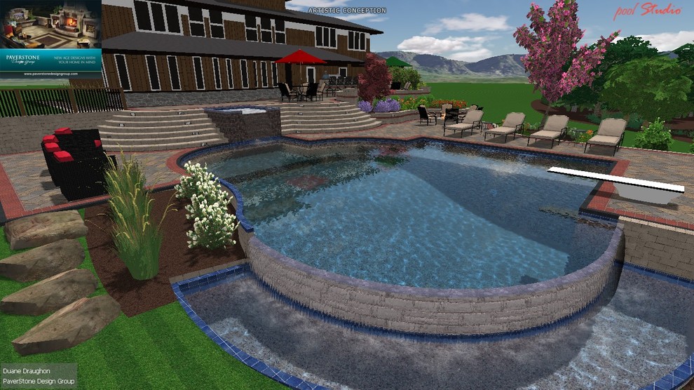 This is an example of a contemporary pool in Columbus.