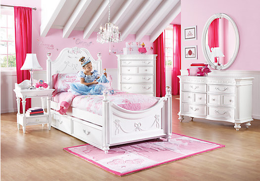 Disney Princess White Twin Poster Bedroom