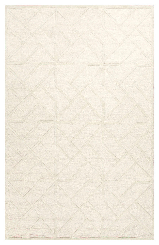 Lounge Antique White and Stone Hand-Tufted Rug, 9' X 12'