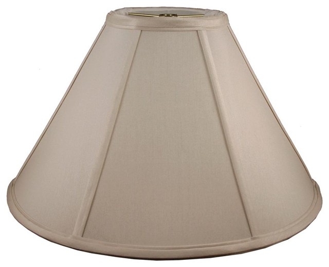 Round Coolie Lampshade in Taupe (16 in. Diam x 10 in. H)