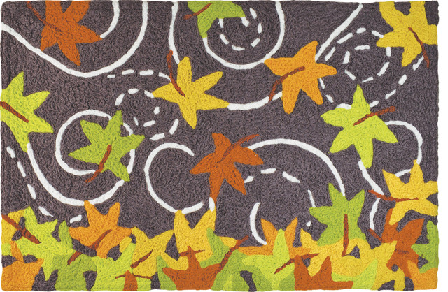 Falling Leaves Autum Decor Indoor Outdoor Accent Doormat