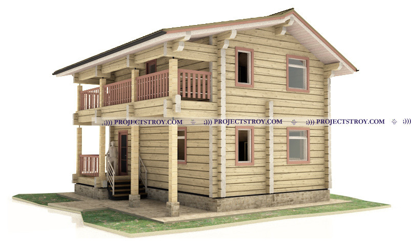 Небольшой дом из лафета