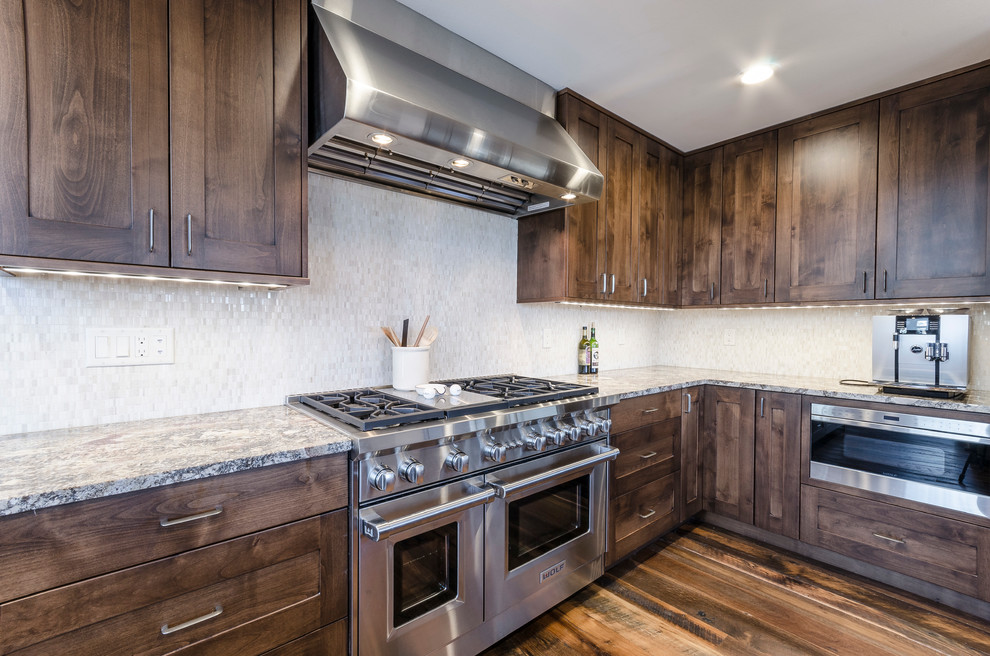 Example of a large transitional kitchen design in Denver