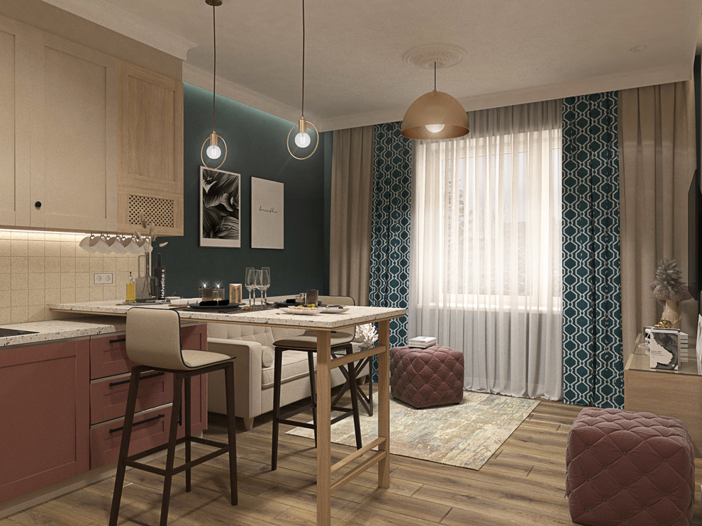 Кухня-гостиная в однокомнатной квартире