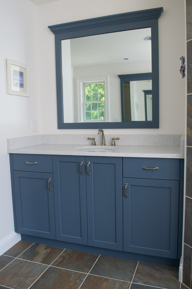 Slate Blue Bathroom Transitional Bathroom Philadelphia by