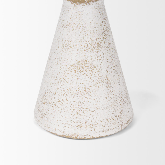 Ziva Small Distressed Wall White Metal Sculptural Object - Farmhouse ...