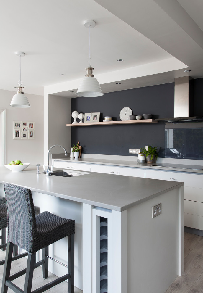 Design ideas for a transitional kitchen in Dublin.