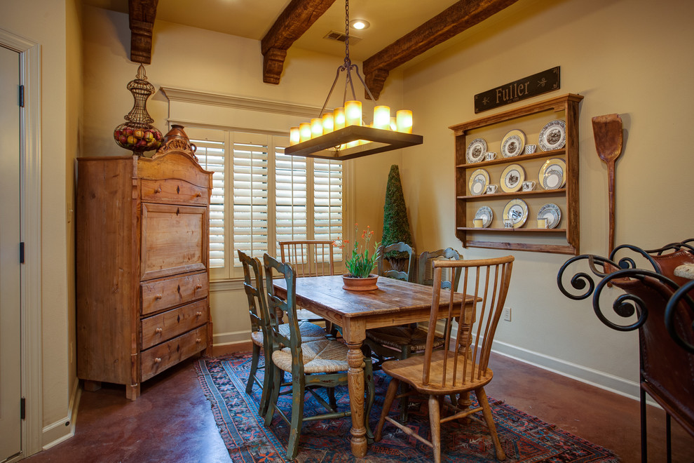 Photo of a traditional dining room in Little Rock with beige walls.