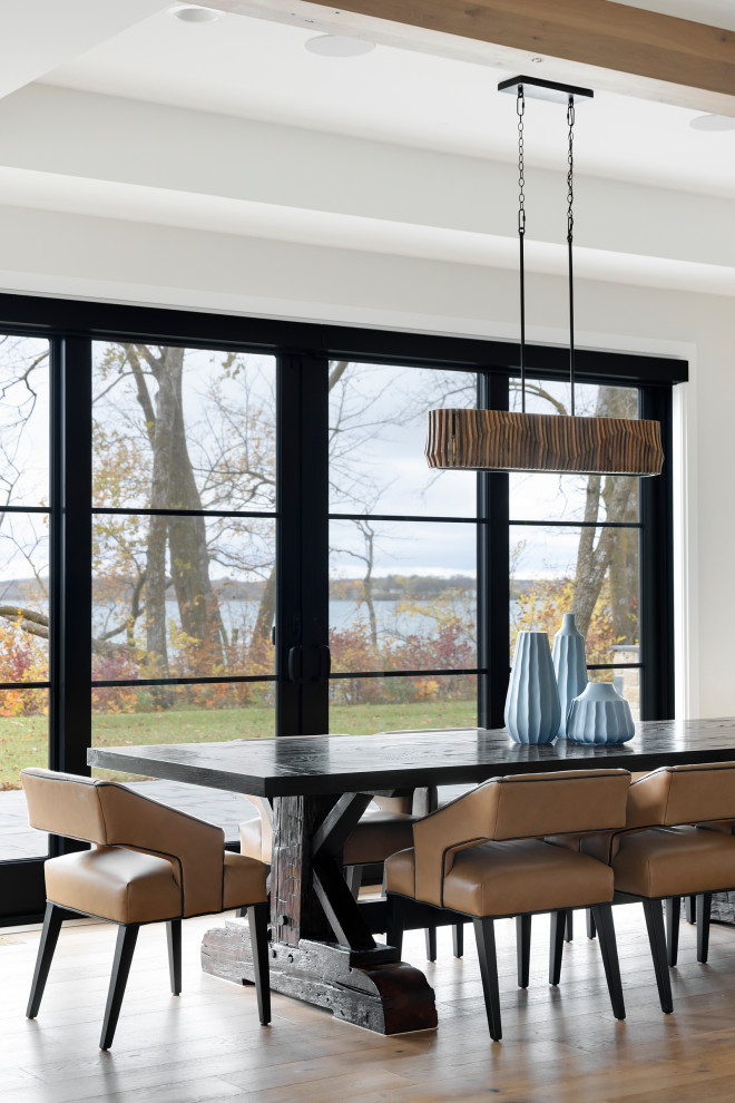 Inspiration for a transitional dining room remodel in Minneapolis