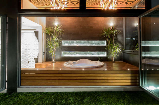 Deep Grey Nature minimalistisch-terrasse