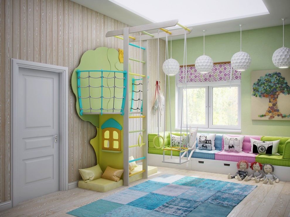 Интерьер двухэтажного загородного дома