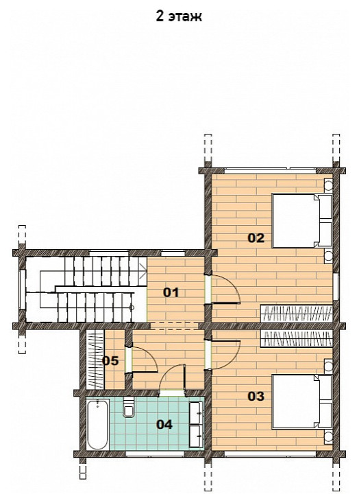 Дом из клееного бруса "Монтевиль"
