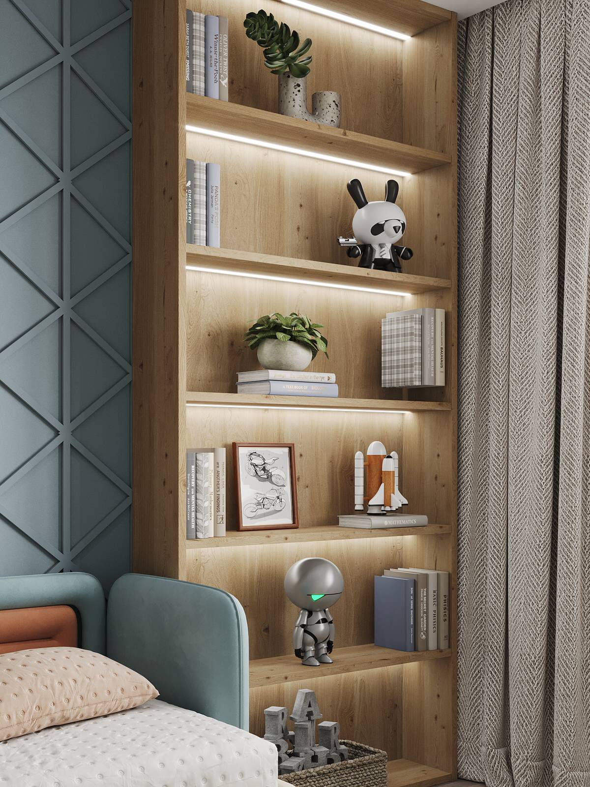 Квартира для молодой семьи с элементами сканди