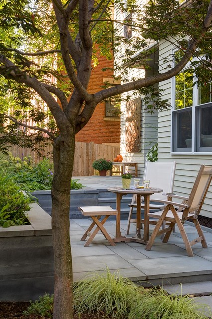 Brookline Modern Front Yard traditional-garden