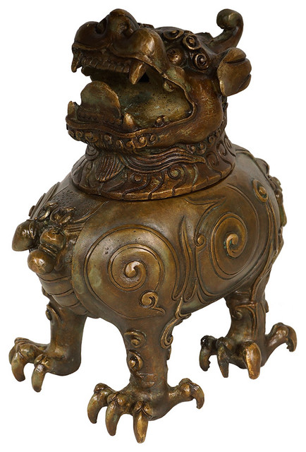 Small Vintage//Antique Chinese Incense Burner Bronze//Brass Candle Burner holder a