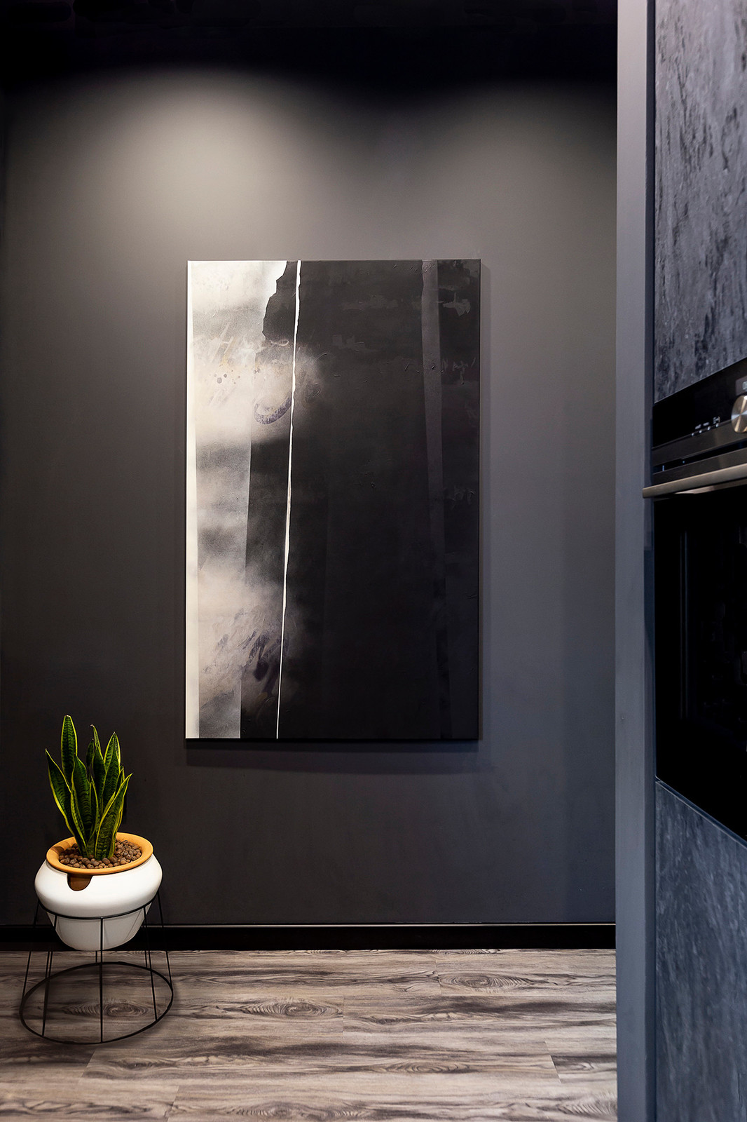 Мужской интерьер в оттенках чёрного