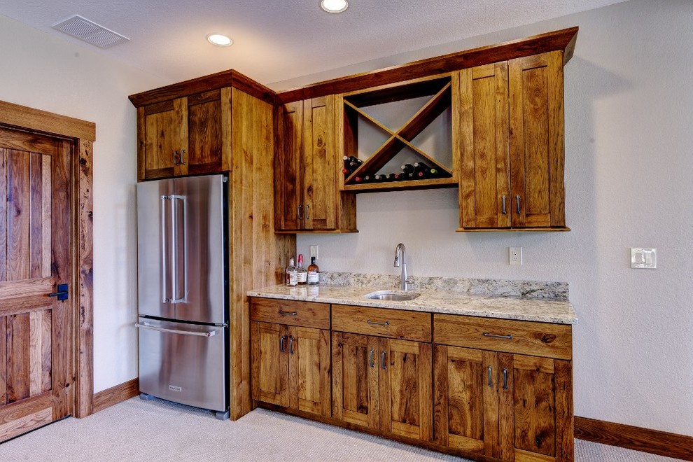 Inspiration for a rustic home design remodel in Denver
