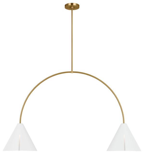 Visual Comfort Studio KC1102MWTBBSL1 LED Linear Chandelier, Cambre