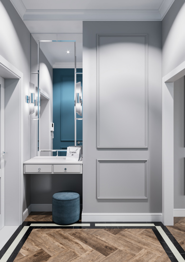 Дизайн квартиры неоклассике с элементами американской классики