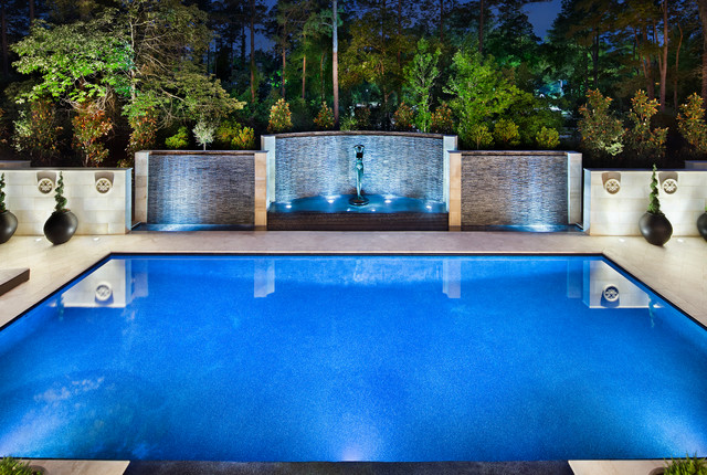 Classic Transitional classique-chic-piscine