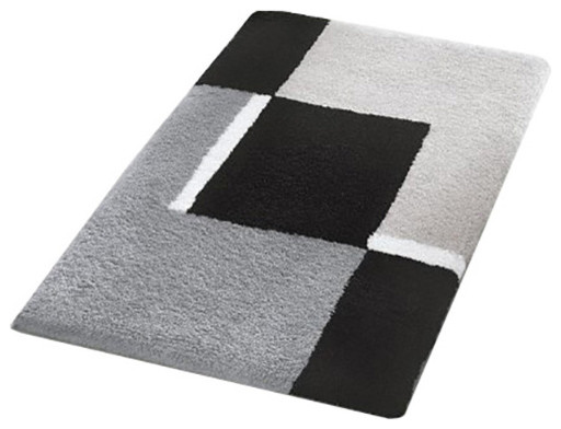 large grey bath mat