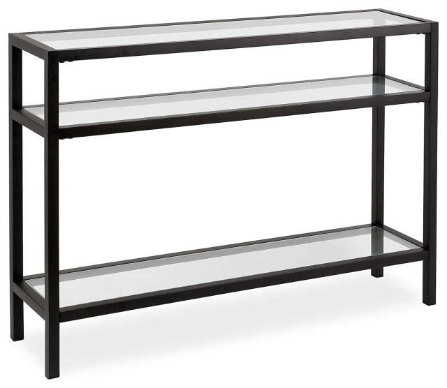 Mid Century Modern Console Table Metal Frame And 3 Tempered Glass Shelves Tropical Tables By Decor Love - Mid Century Modern Sofa Table Mid Century Modern Console Table Metal Frame And 3 Tempered Glass Shelves Tropical Tables By Decor Love - Mid Century Modern Sofa Table