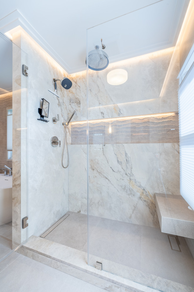 Modern Luxury Primary Bathroom Remodel | Plainsboro, NJ