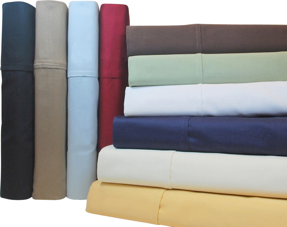 HC 530TC Egyptian Cotton Solid Duvet Cover Set - 1407-full-queen-black