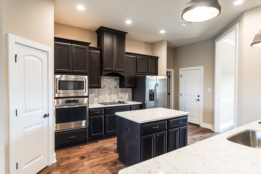Inspiration for a rustic kitchen remodel in Austin