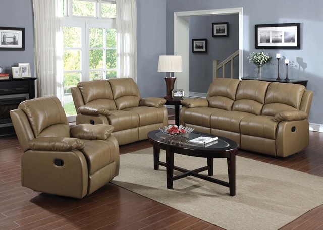 Top Grain Leather Reclining Sofa Loveseat Rocker Recliner Motion Couch