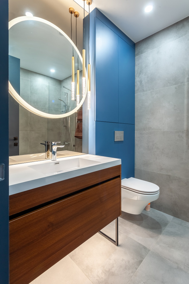 Тумба под раковину на металлическом основании с глубоким ящиком