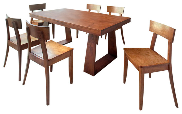 Emily New Oak 7Piece Dining Set  Contemporary  Dining Sets  by 