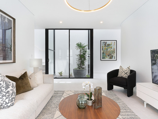 Bexley -  Architecturally Designed Duplex modern-living-room