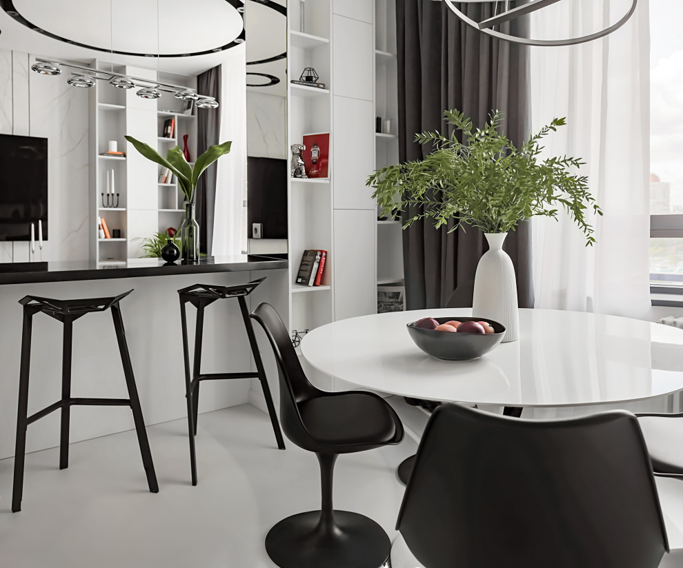 Черно белая квартира в ЖК Ясный