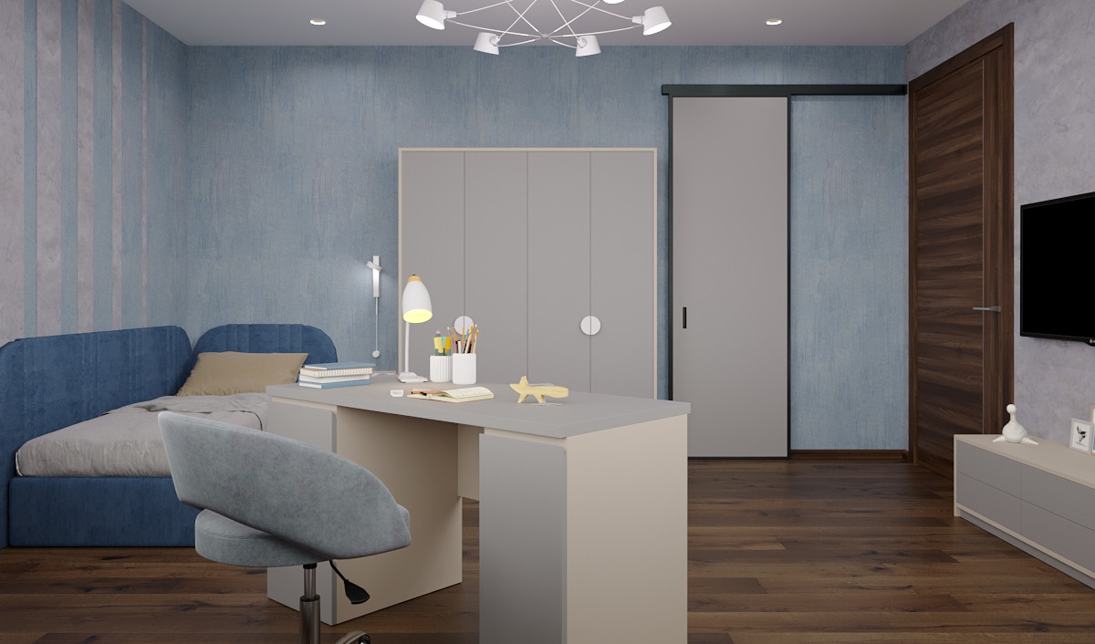 Детская комната по фен-шую, частный дом 200 кв.м