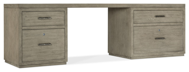 Hooker Furniture 6150-10923 96" Wood Veneer 4 Drawer Writing Desk - Medium Wood