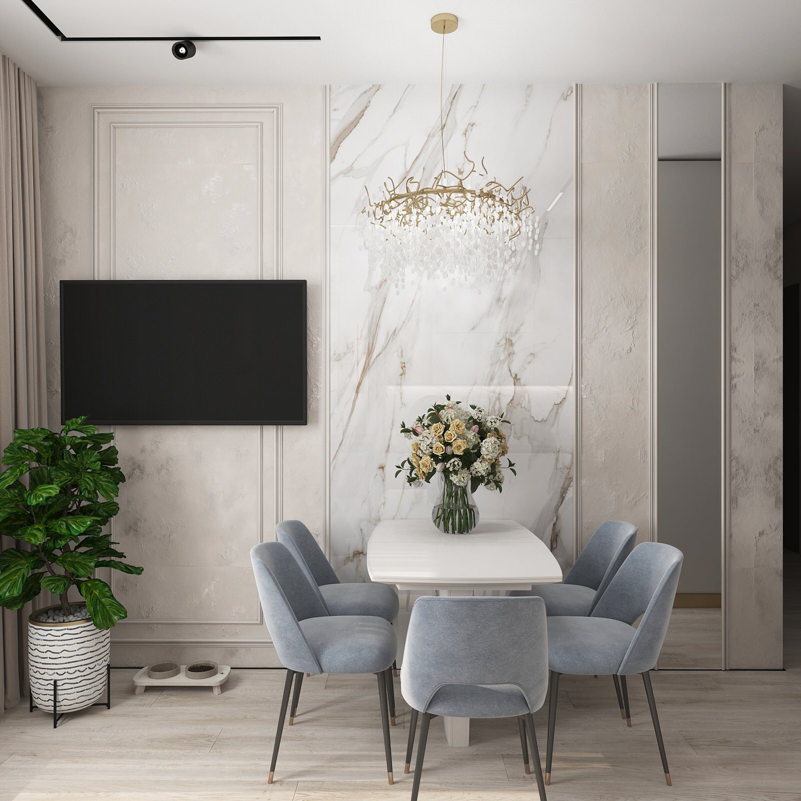 Пространство для семьи с двумя детьми. Москва, ЖК Западный порт