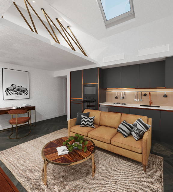 Blakesley Avenue contemporary-living-room