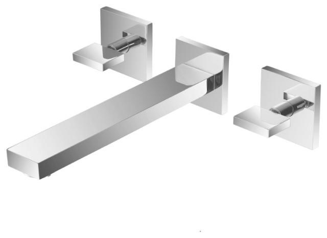 Isenberg 160.2450 - Two Handle Wall Mounted BathTub Faucet / Filler, Brushed Nic
