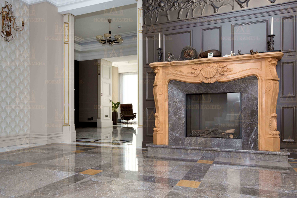 Камин из мрамора