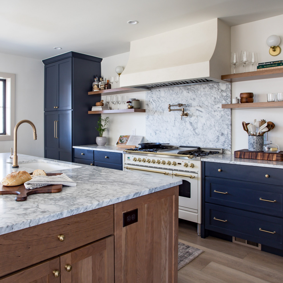 Transitional kitchen photo in Denver