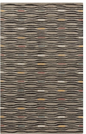 Mamba Transitional Area Rug in Burnt Orange and Light Gray, 8&#039; X 11&#039;