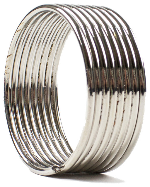 Classic Design Metal Napkin Ring, Set of 4 Contemporary Napkin