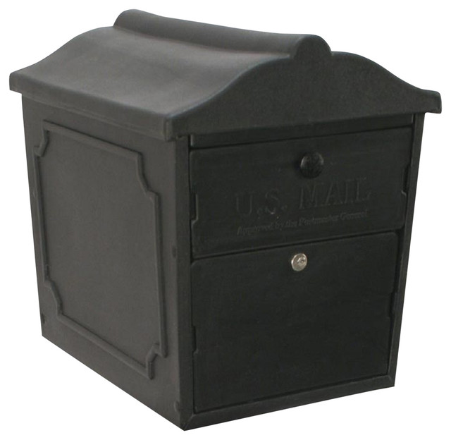 Postal Products Unlimited 2 Compartment Black Curbside Lockable Mailbox