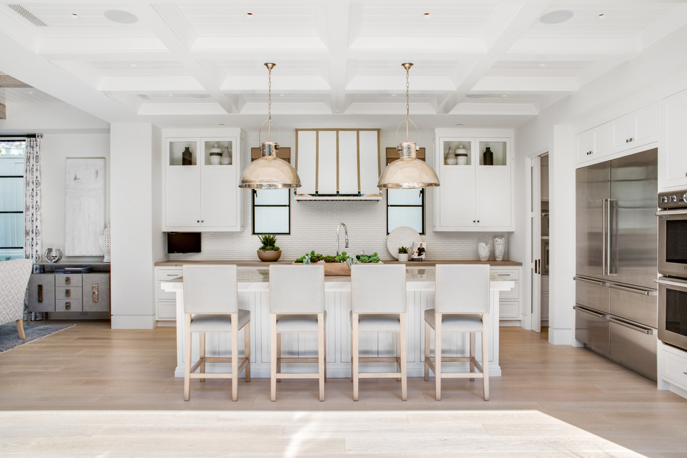 Beach style home design photo in Orange County