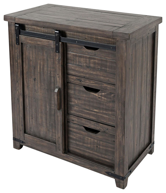 Madison County 32 Barn Door Accent Cabinet Rustic Accent