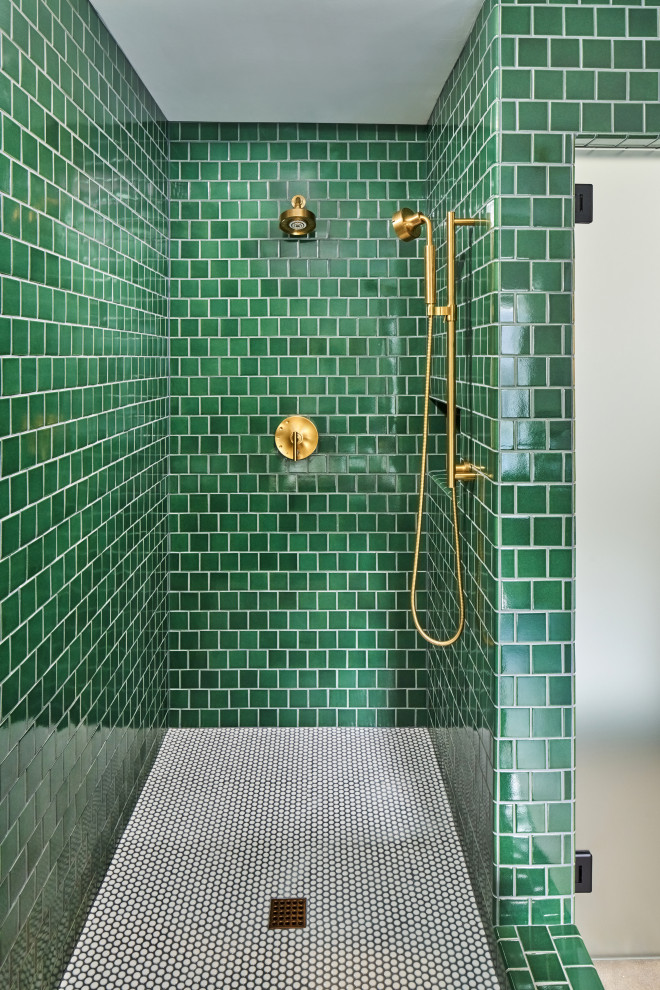 Design ideas for an eclectic bathroom in Portland.