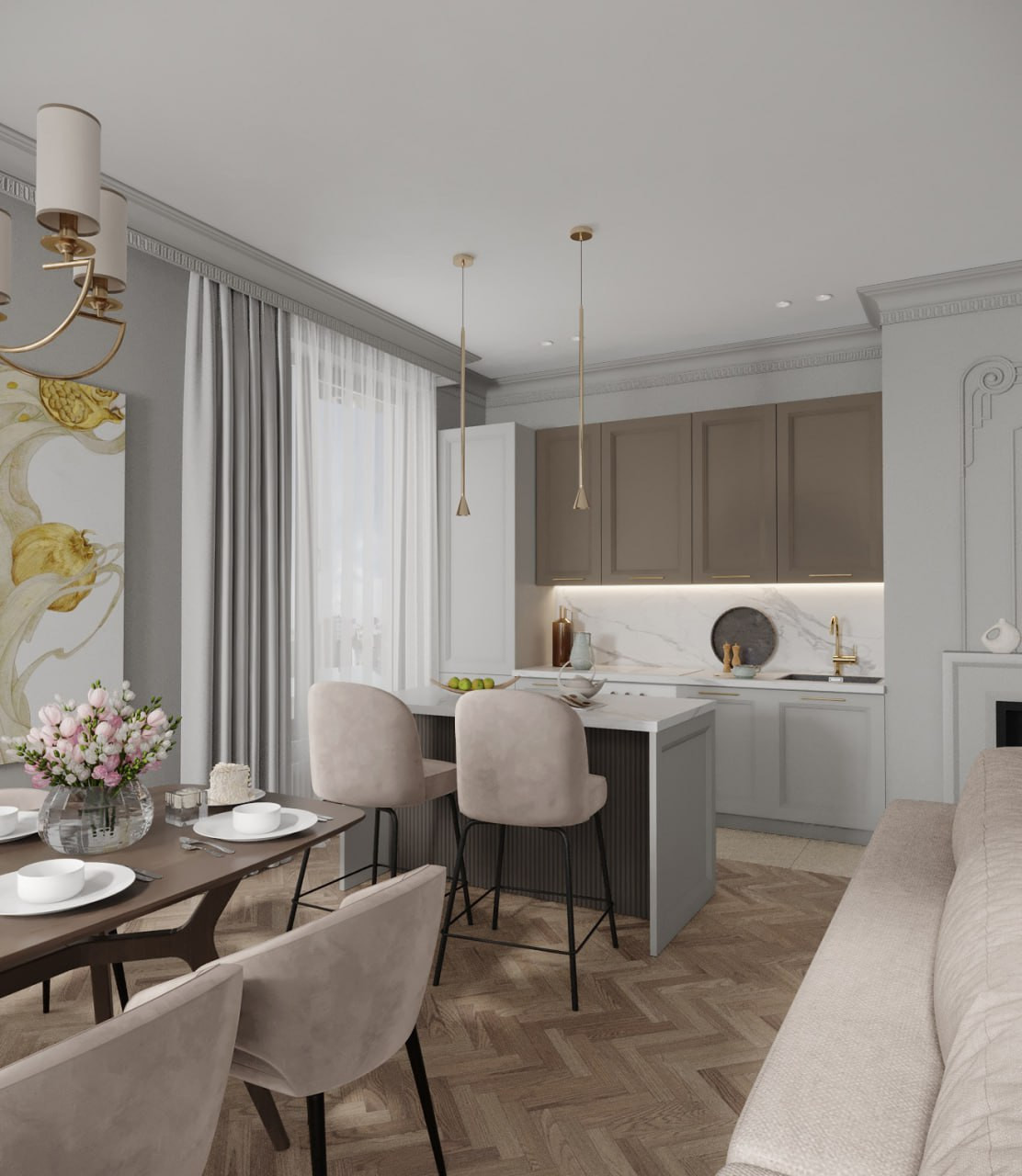 Гостинная в стиле Арт Деко