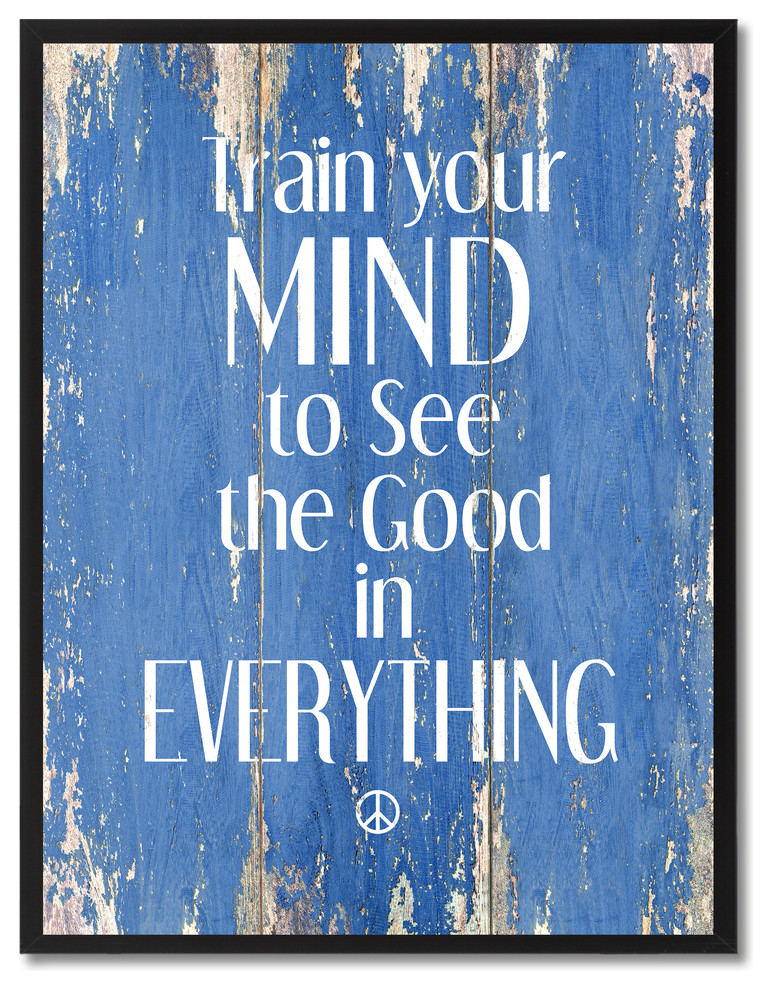 Train Your Mind  Inspirational, Canvas, Picture Frame, 22"X29"